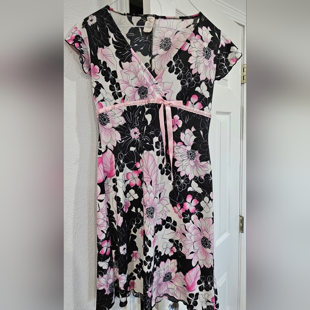 Rue21 Black and Pink Floral Dress